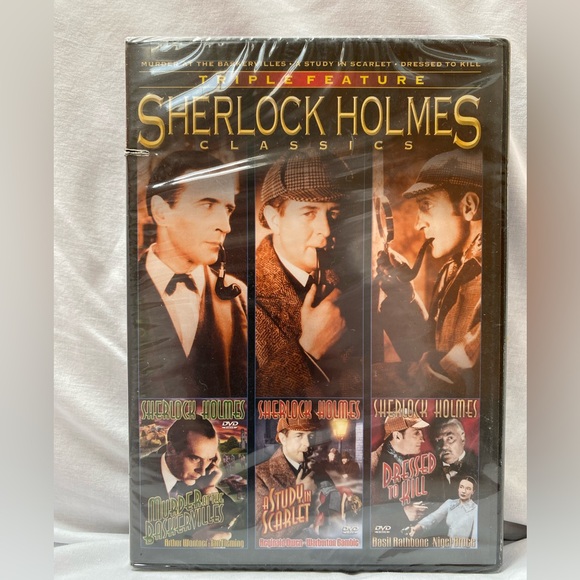 New Sealed DVD Sherlock Holmes TRIPLE FEATURE - Picture 1 of 5